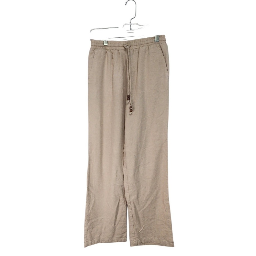 Love Tree Linen Blend Pants Womens‎ Small Tan Beige Excellent